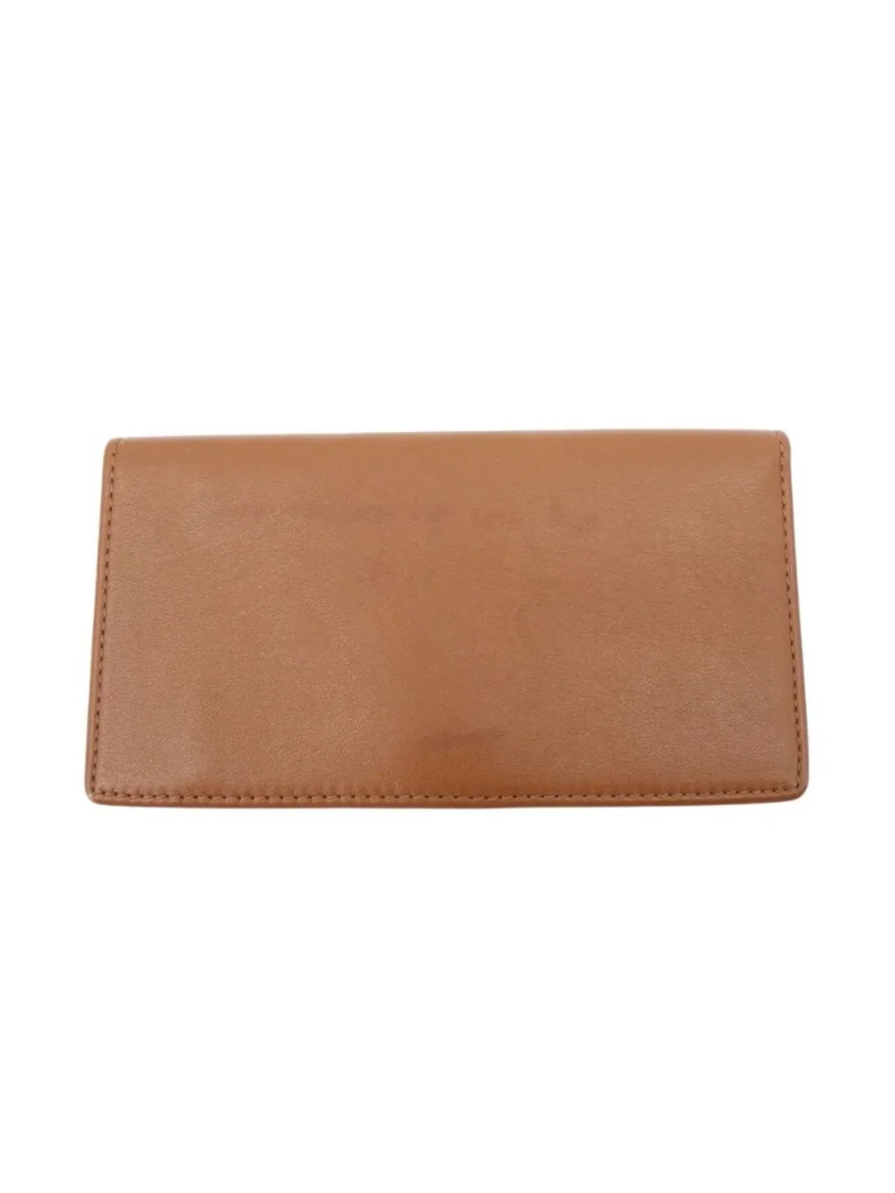 Coach Brown Leather Flip Open Checkbook Holder Wallet